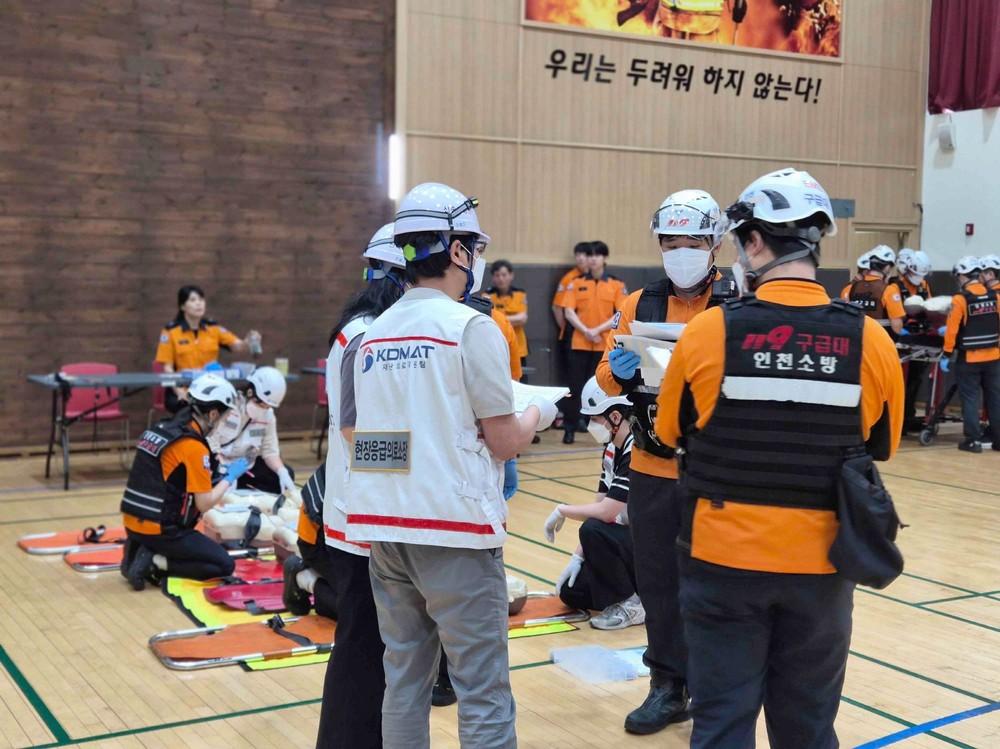 미추홀구보건소, 소방서와 함께 다수 사상자 발생 대비 ‘구급 대응 훈련’ 실시