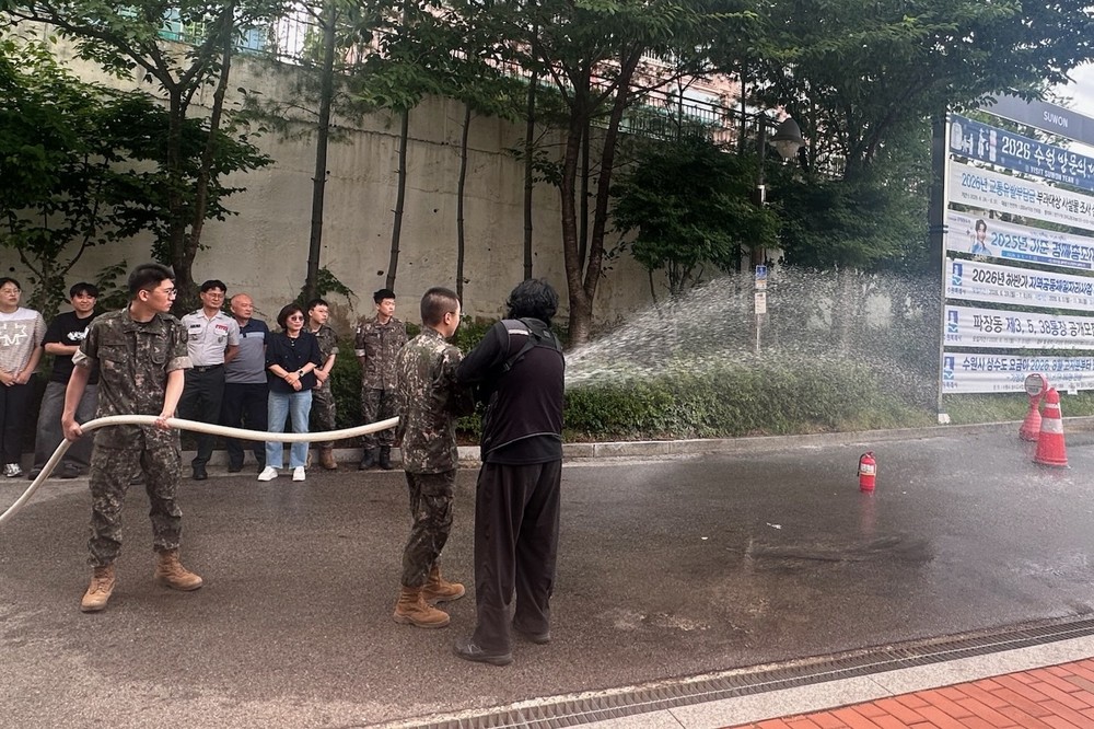 수원시 장안구 파장동, 화재 초기 대응 능력 강화를 위한 ‘소방합동훈련’ 실시