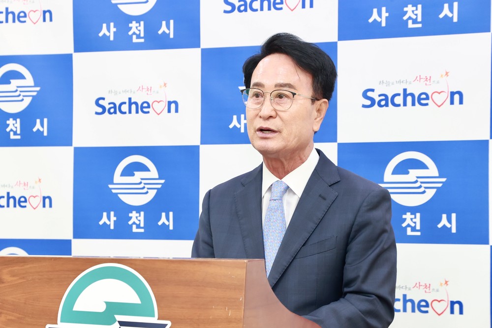 박동식 사천시장, 재선 첫 기자회견 개최